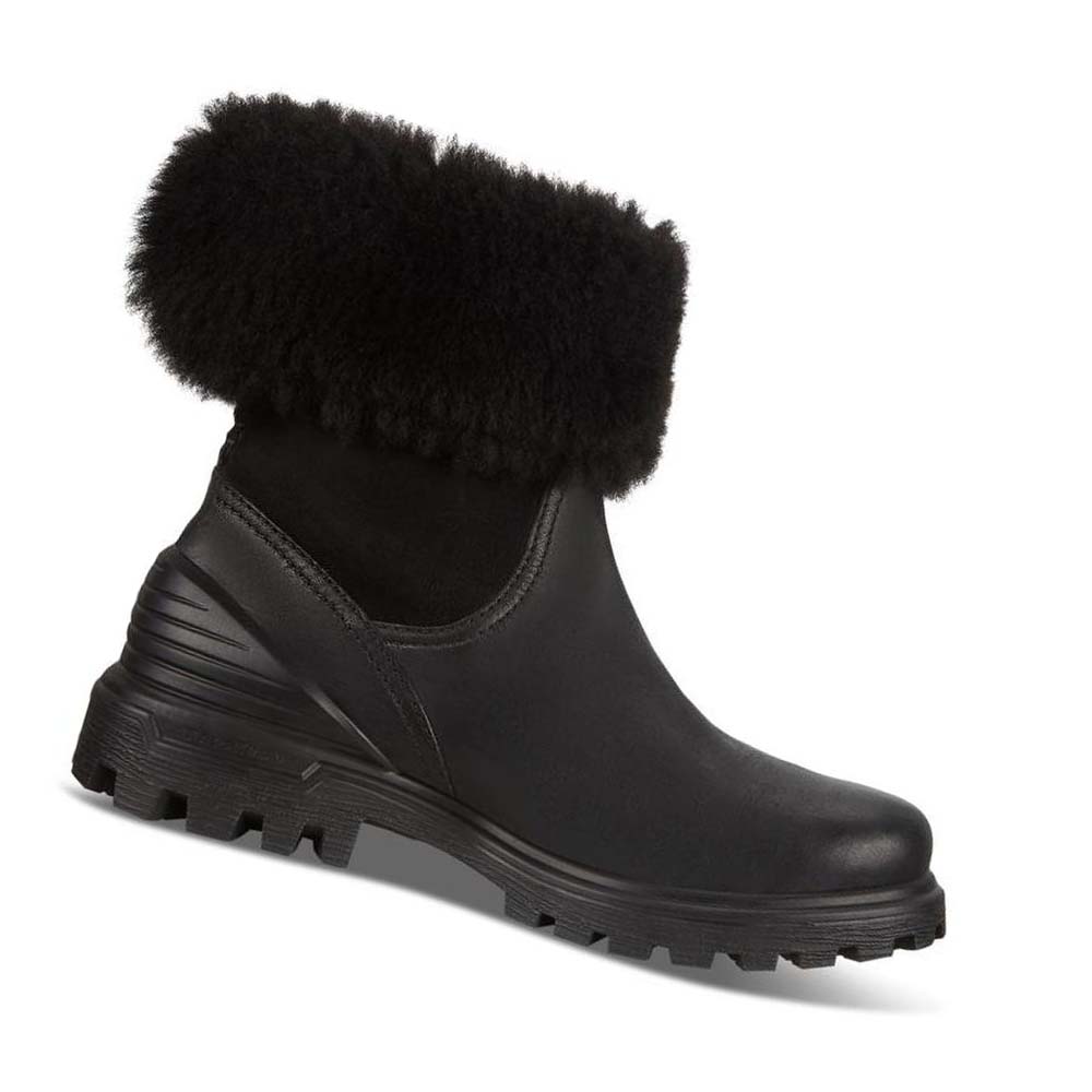 Women's Ecco Tredtray Mid-cut Slip-on Boots Black | Canada 54AHK